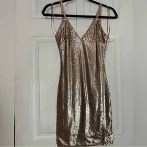 Sequin Mini Dress in Gold hot